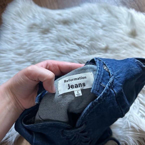 Reformation Blue Denim Lace-Up Top - Picture 6 of 8